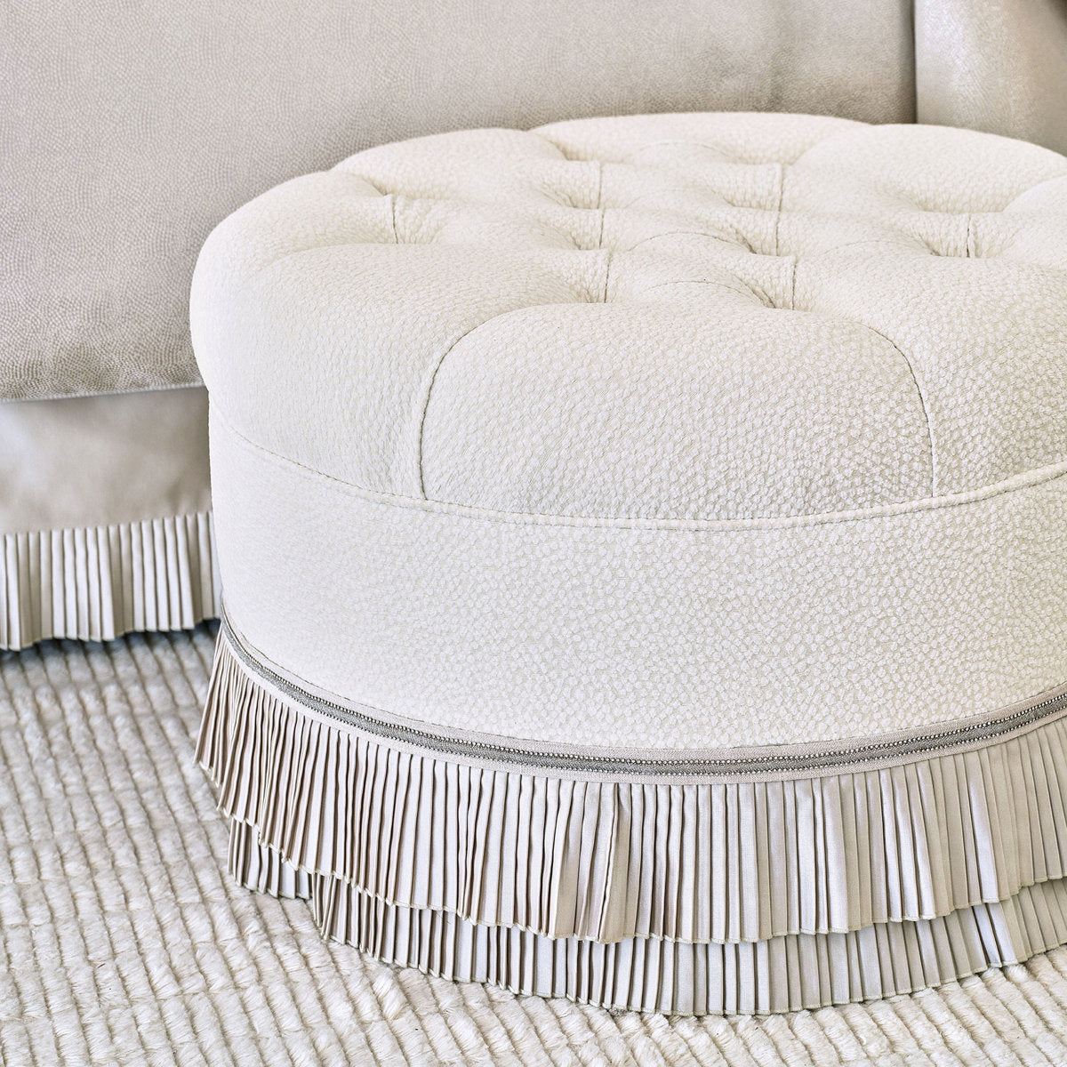 Romilly Round Ottoman