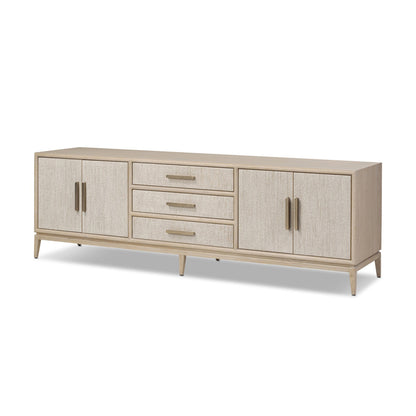 Rosenell Media Console-Oak Solid