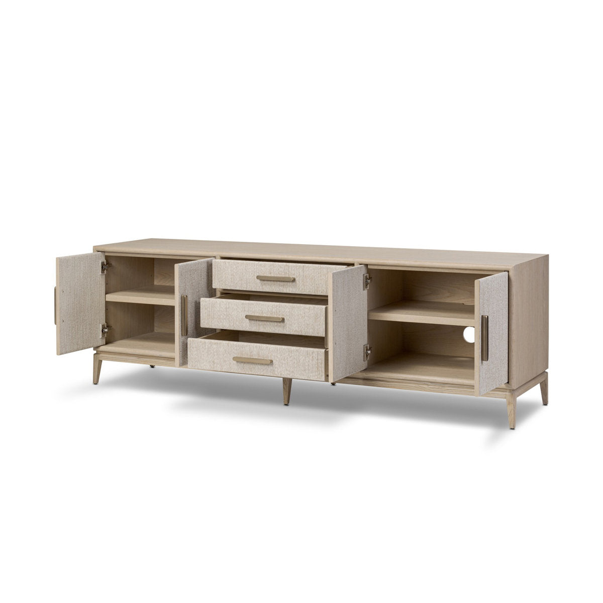 Rosenell Media Console-Oak Solid