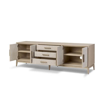Rosenell Media Console-Oak Solid