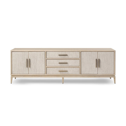 Rosenell Media Console-Oak Solid