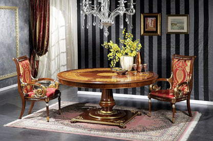 Rosewood Solid Wood Pedestal Dining Table