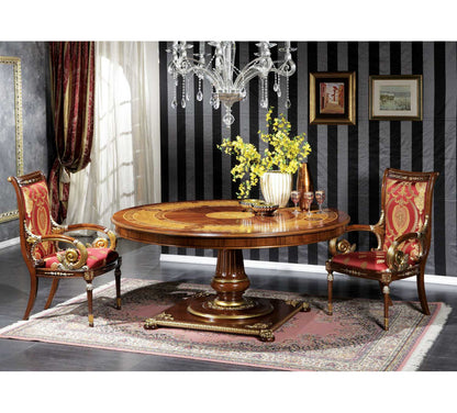 Rosewood Solid Wood Pedestal Dining Table