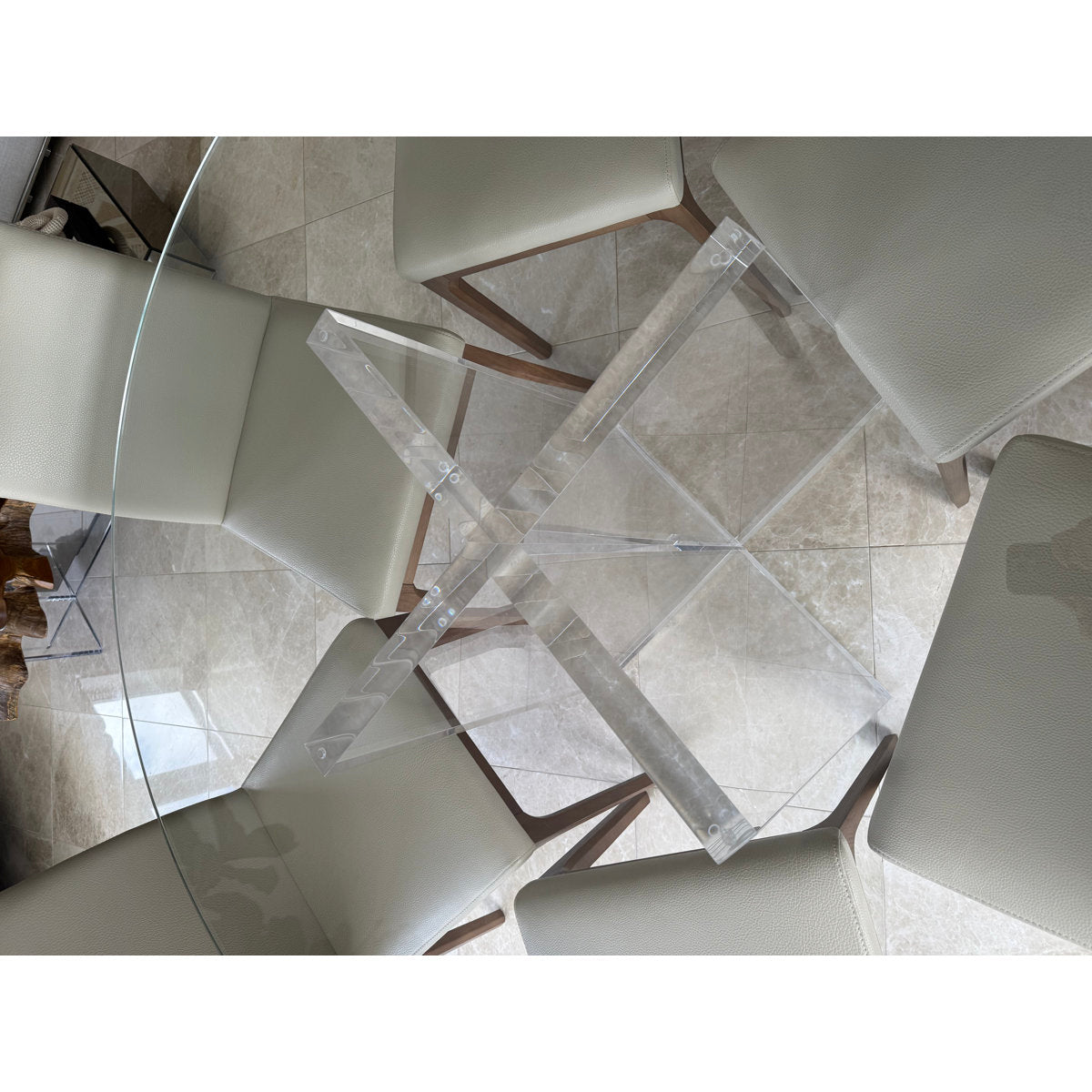 Round Glass Dining Table