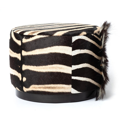 Round Hide Ottoman