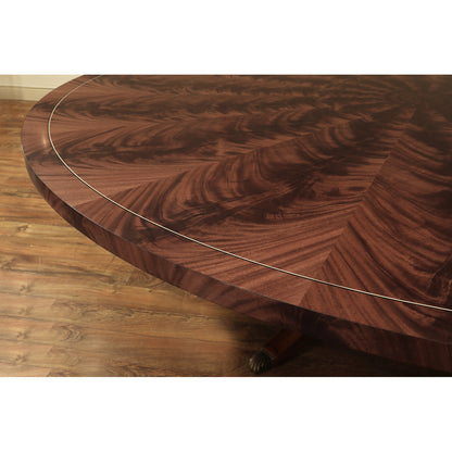 Round Mahogany Dining Table For Seating 10-12 People