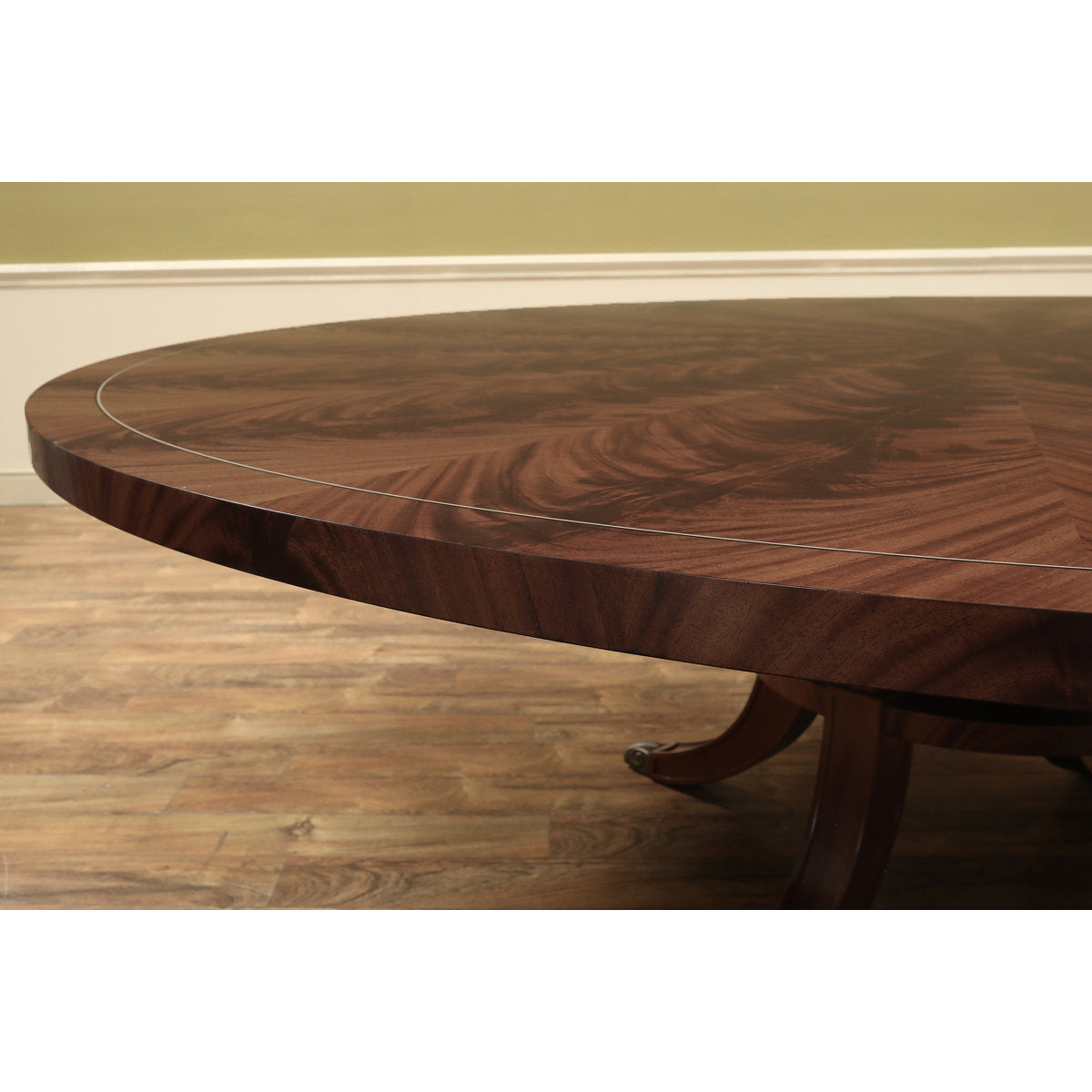 Round Mahogany Dining Table For Seating 10-12 People