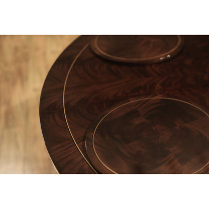 Round Mahogany Wood Dining Table