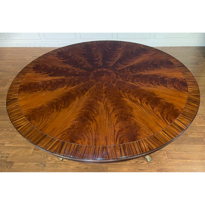 Round Mahogany Wood Dining Table