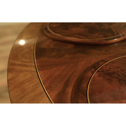 Round Mahogany Wood Dining Table