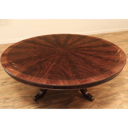 Round Mahogany Wood Dining Table