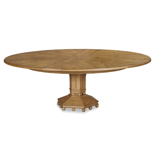 Round Mahogany Wood Dining Table