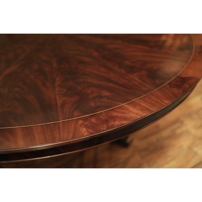 Round Mahogany Wood Dining Table
