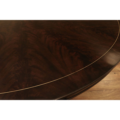 Round Mahogany Wood Dining Table