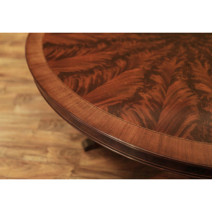 Round Mahogany Wood Dining Table