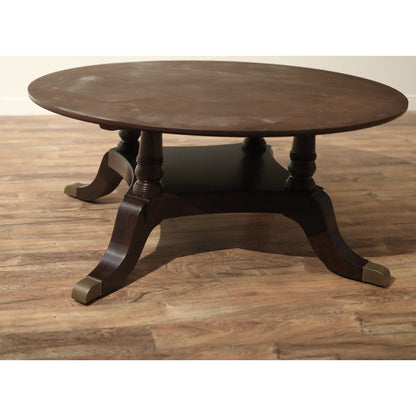 Round Mahogany Wood Dining Table