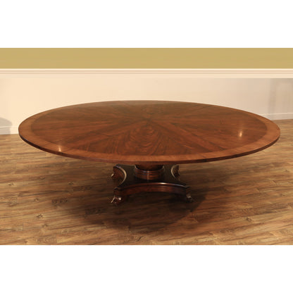 Round Mahogany Wood Dining Table