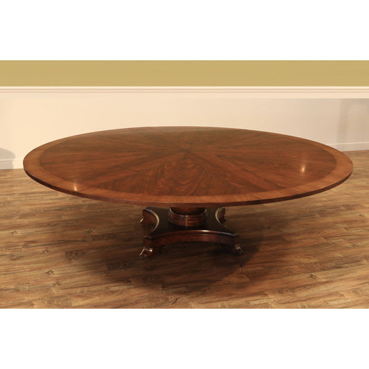 Round Mahogany Wood Dining Table