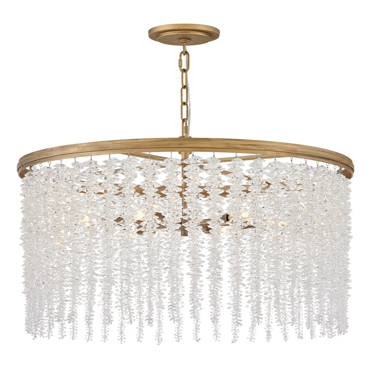 Rubina 6 - Light Steel Dimmable Tiered Chandelier