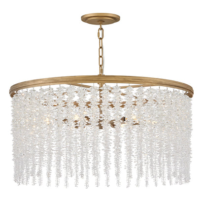 Rubina 6 - Light Steel Dimmable Tiered Chandelier