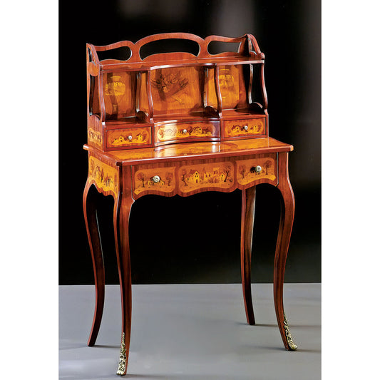 Russian Empire Lady's Secretary Desk with Hutch