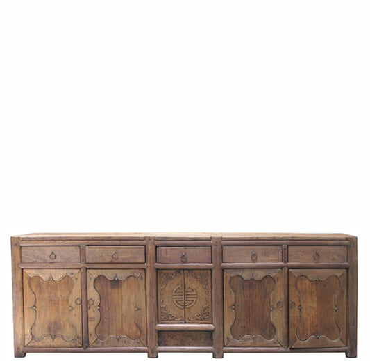Rustic 17th Century Elm Sideboard