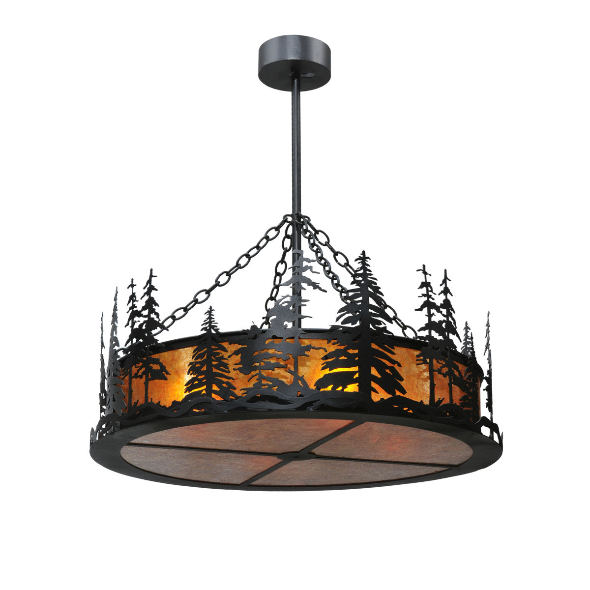 Rustic Lodge 4 - Light Glass Chandelier