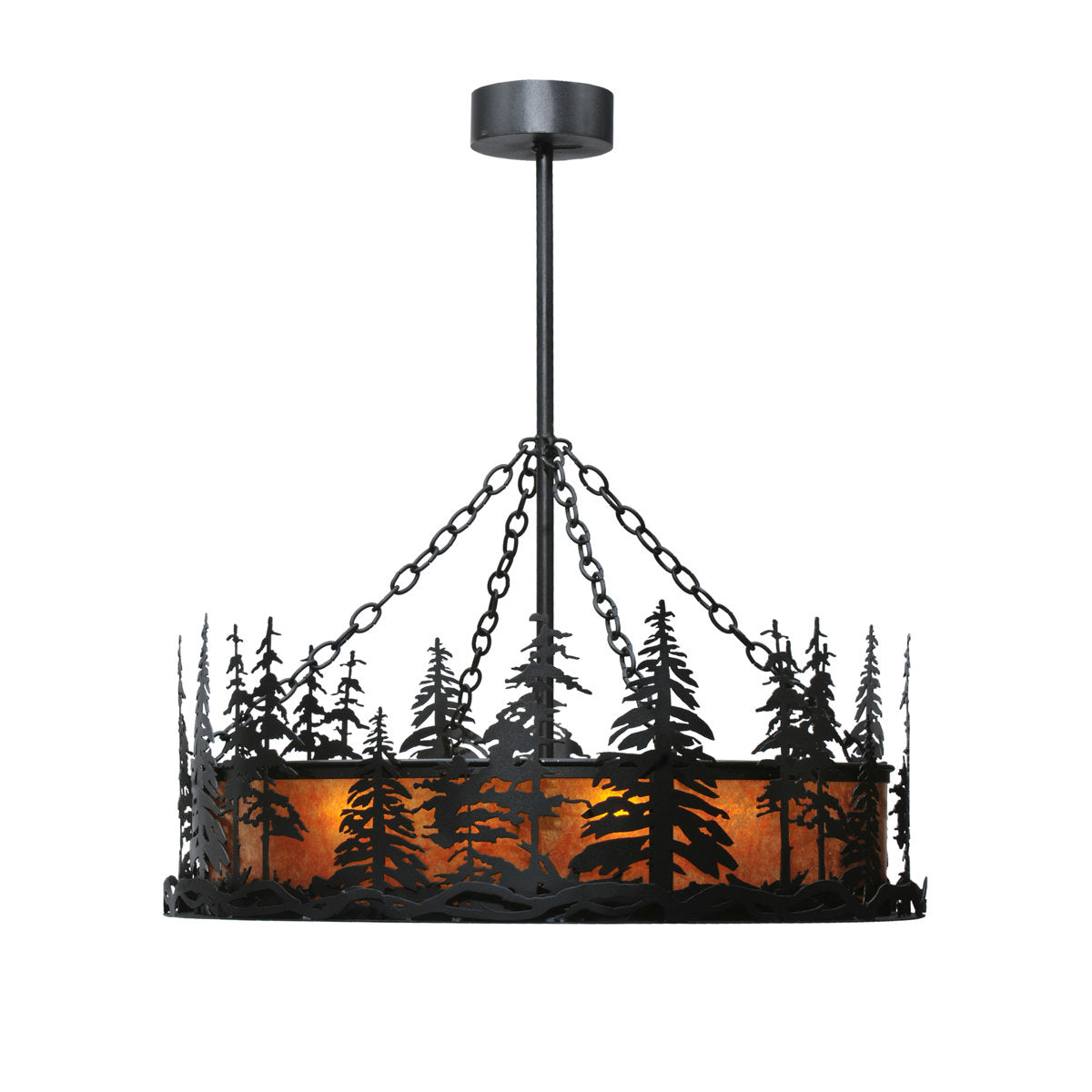 Rustic Lodge 4 - Light Glass Chandelier
