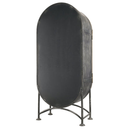 Rustic Modern Wine & Bar Accent Cabinet with LED Lighting