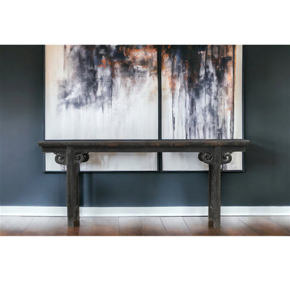 Ruyi 83.9'' W Solid Wood Console Table