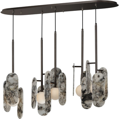 Studio M Megalith 5 Light 48" Wide LED Linear Chandelier by Nina Magon