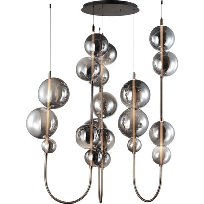 Studio M Dreamer 59" Wide LED Abstract Multi Light Pendant