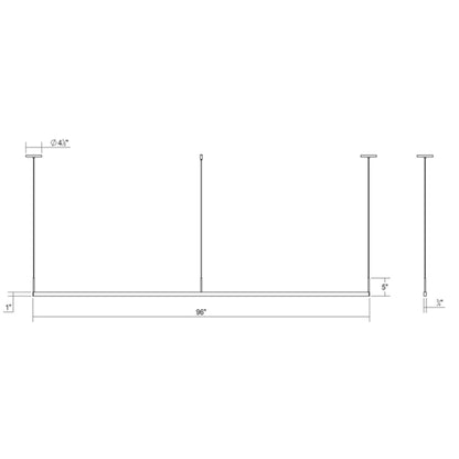 Sonneman Robert Sonneman Thin Line 96 Inch Led Large Pendant Cp368018