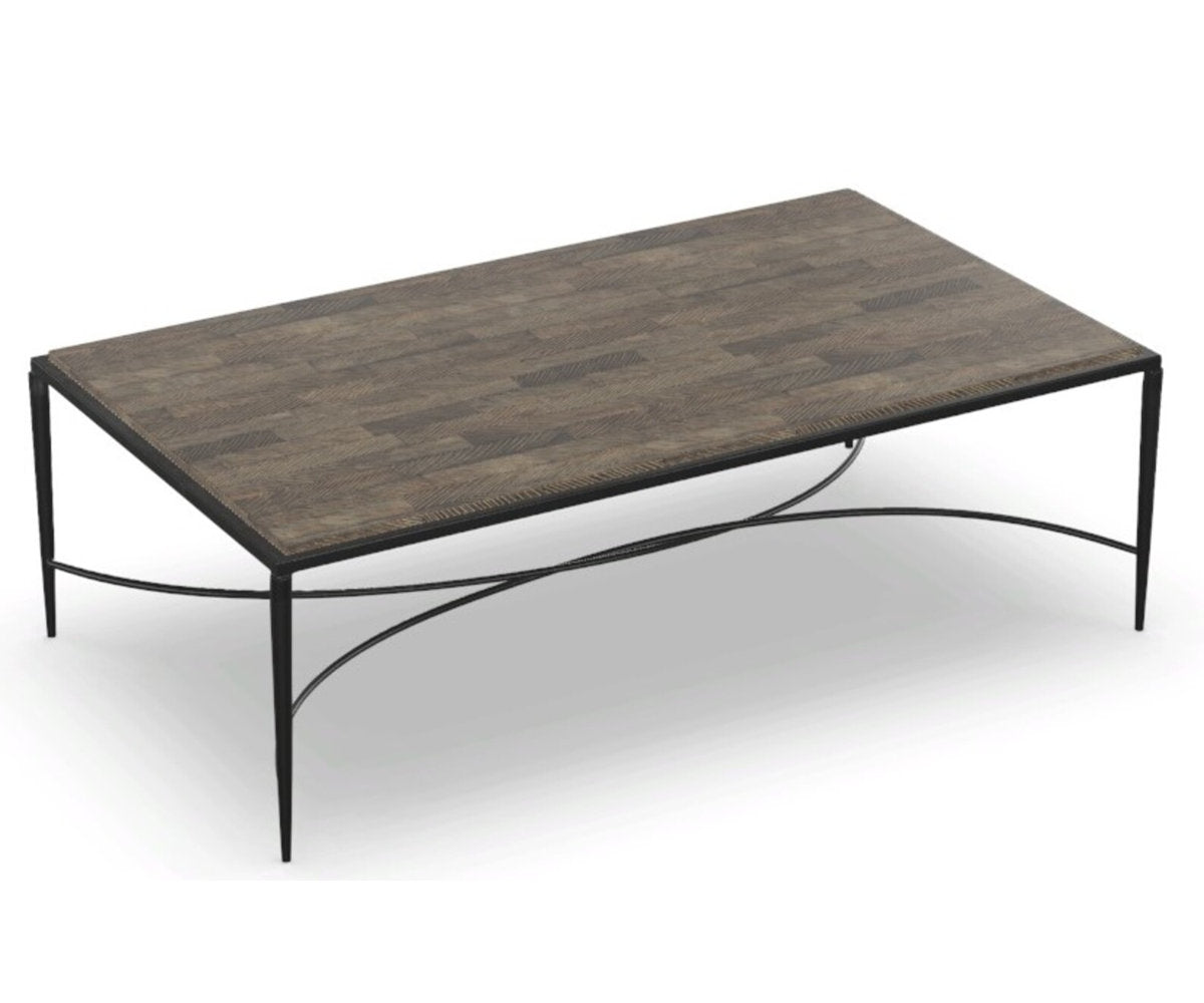 Sabine Rec Cocktail Table /Coconut Fiber Top