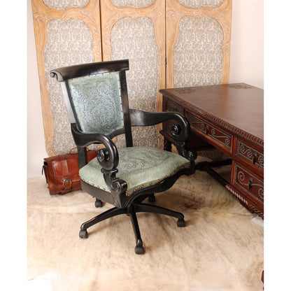 Sammy Leather Swivel Side Chair