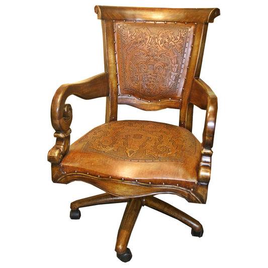 Sammy Leather Swivel Side Chair