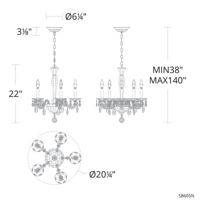 San Marco 5 - Light Chandelier