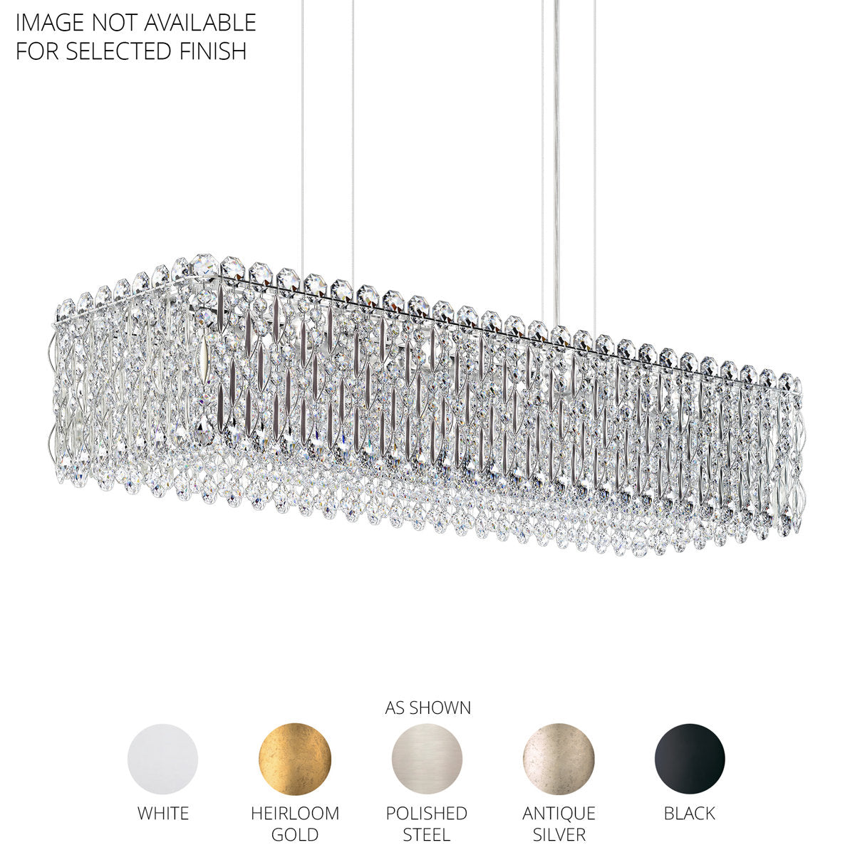 Sarella 13 Light 37in x 12in Rectangular Chandelier in Heirloom Gold with Clear Heritage Handcut Crystals