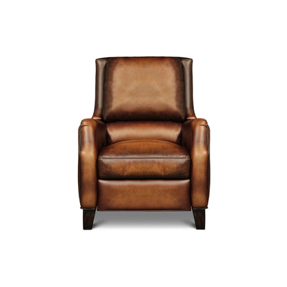 Savoy Leather Armchair Chair with Ottoman
