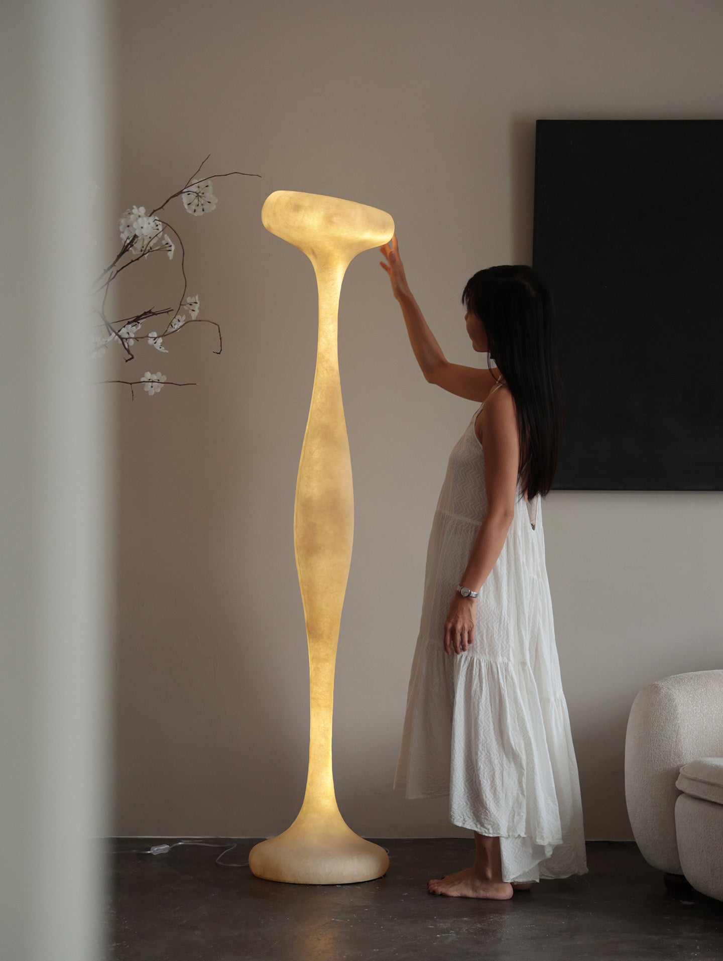 Sculptural Tall Floor Lamp