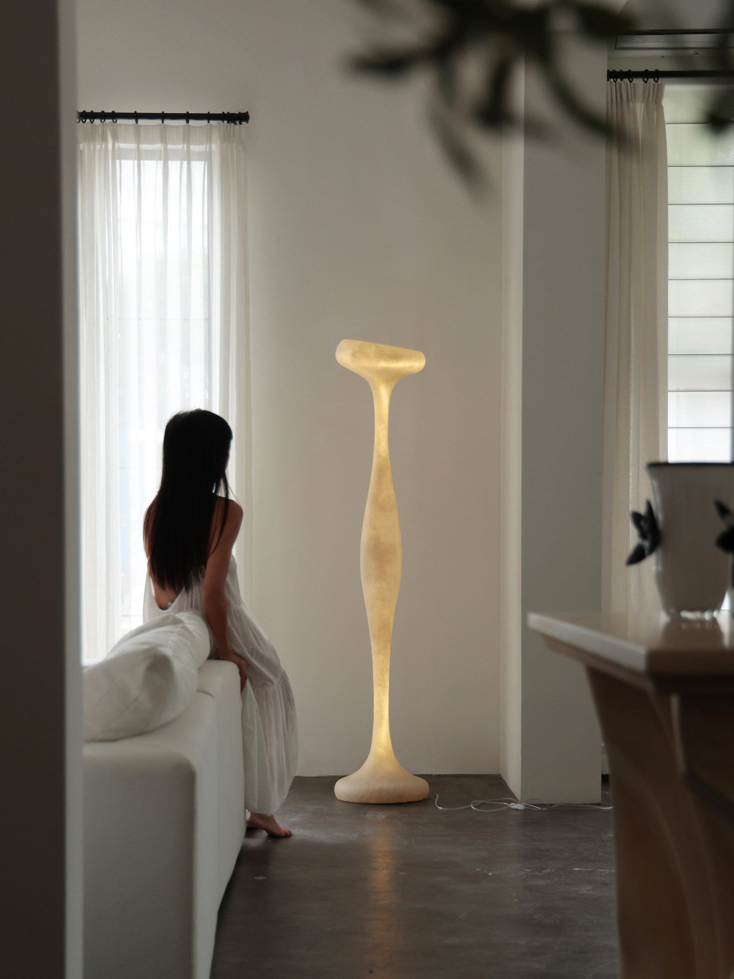 Sculptural Tall Floor Lamp