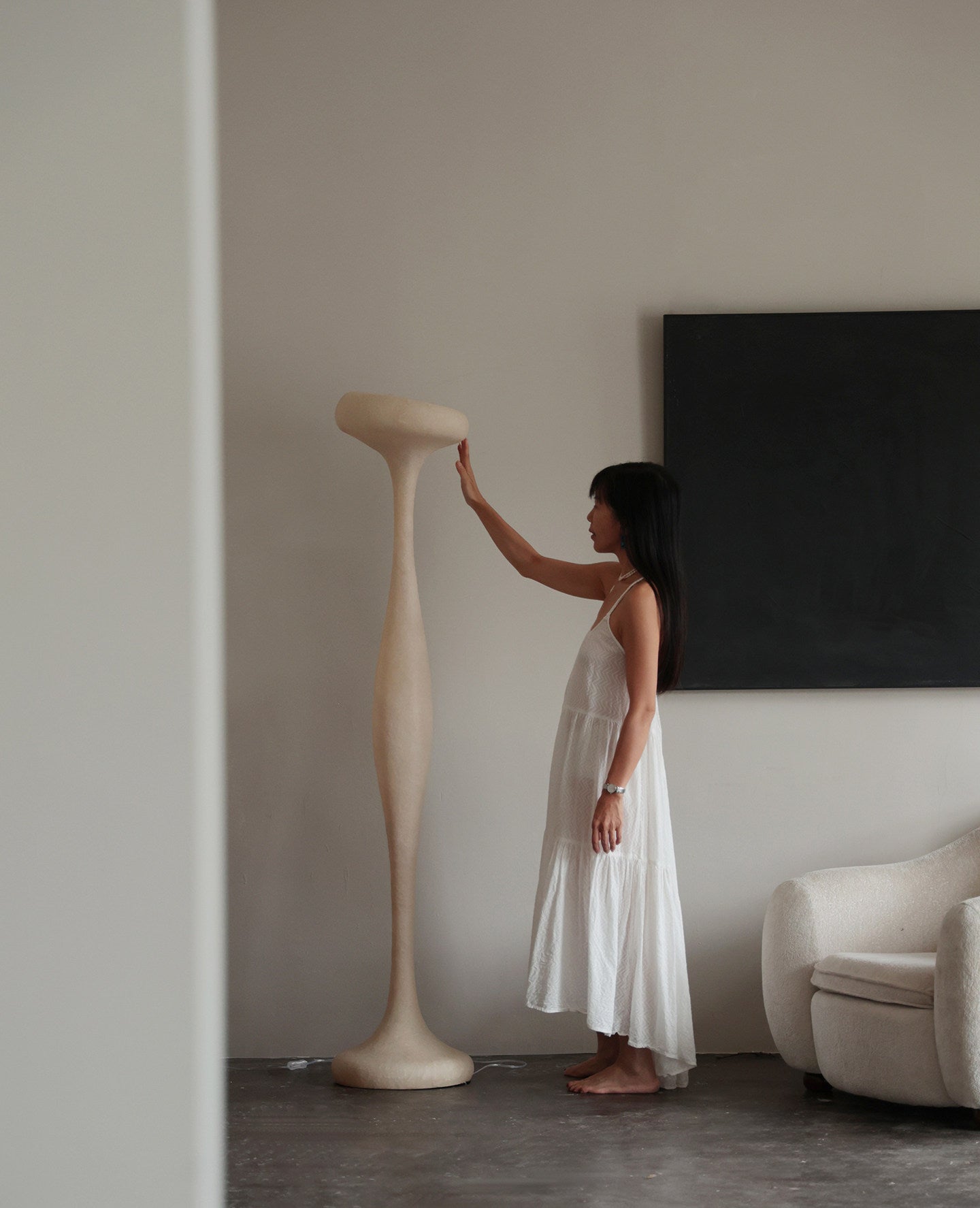 Sculptural Tall Floor Lamp