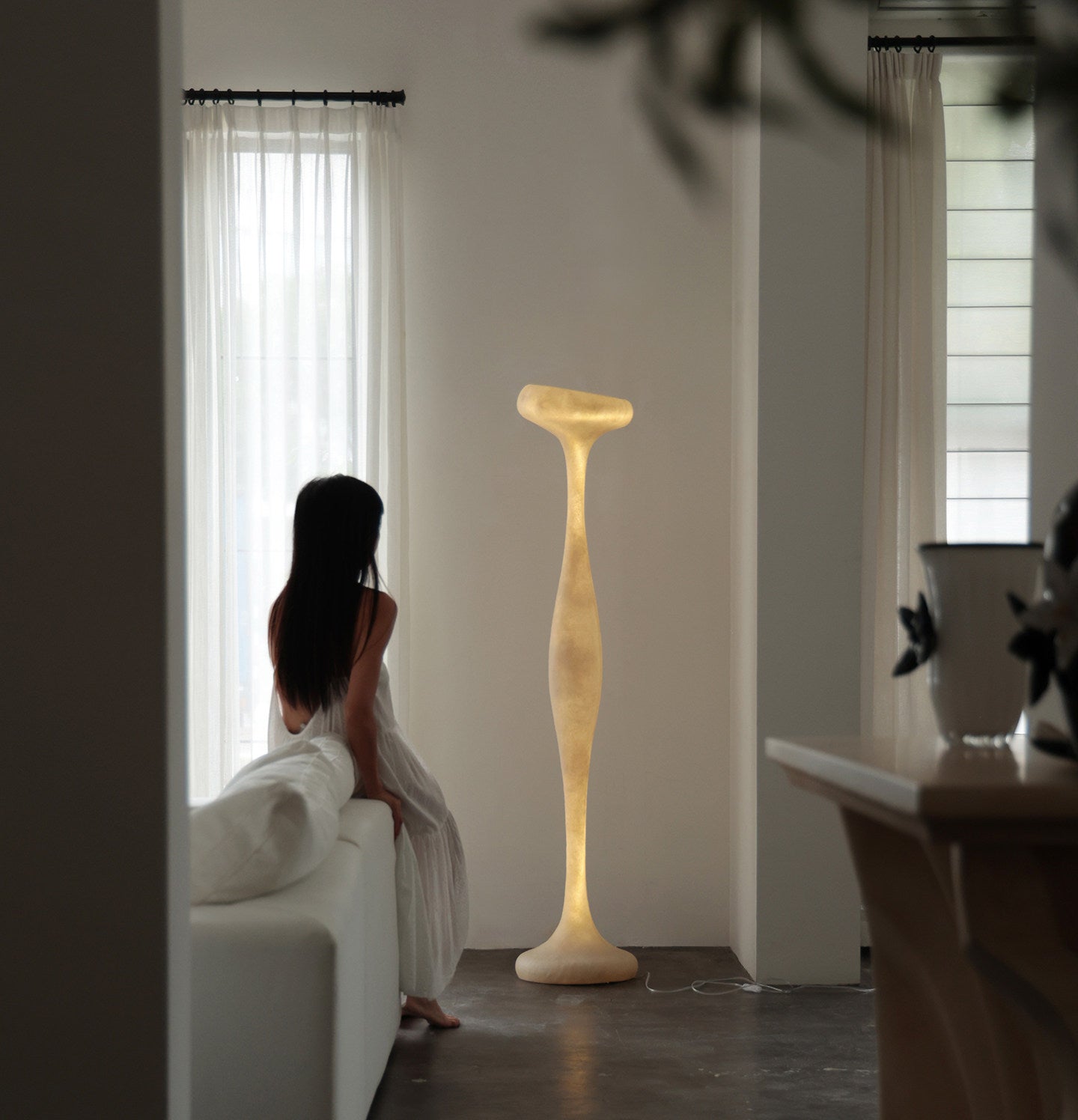 Sculptural Tall Floor Lamp