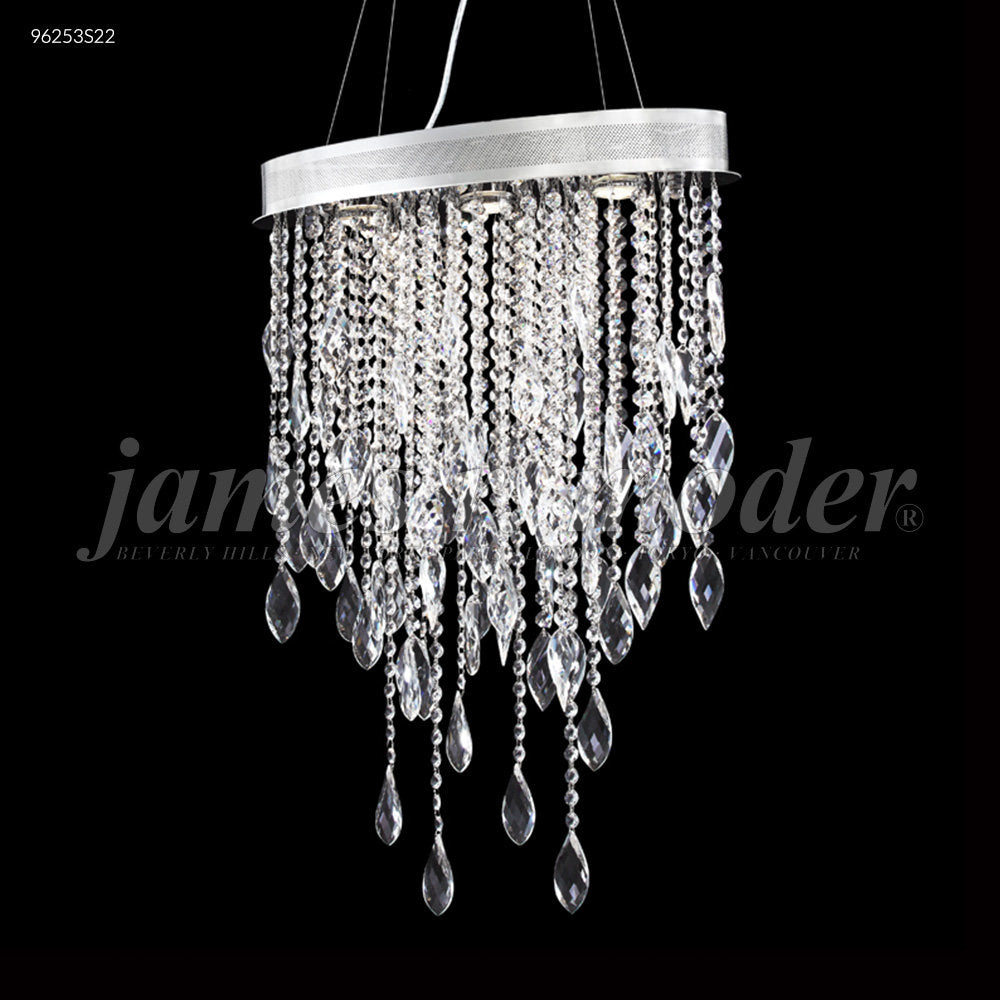Sculptured Crystal Leaf 3 - Light Chandelier