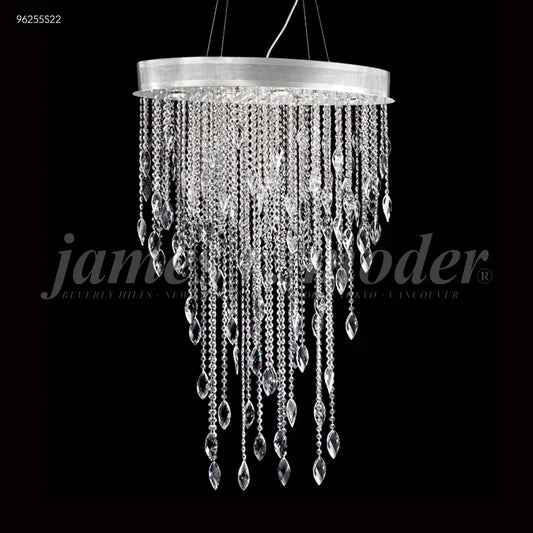 Sculptured Crystal Leaf 6 - Light Chandelier