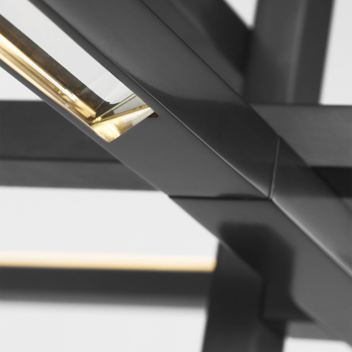 Sean Lavin Cityscape 6-light Stacked X-Large Linear Chandelier in Bronze with Crystal shade