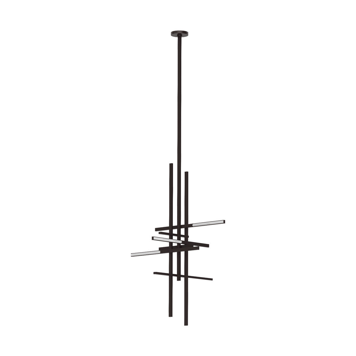 Sean Lavin Cityscape 6-light X-Large Pendant in Hand Rubbed Antique Brass with Crystal shade