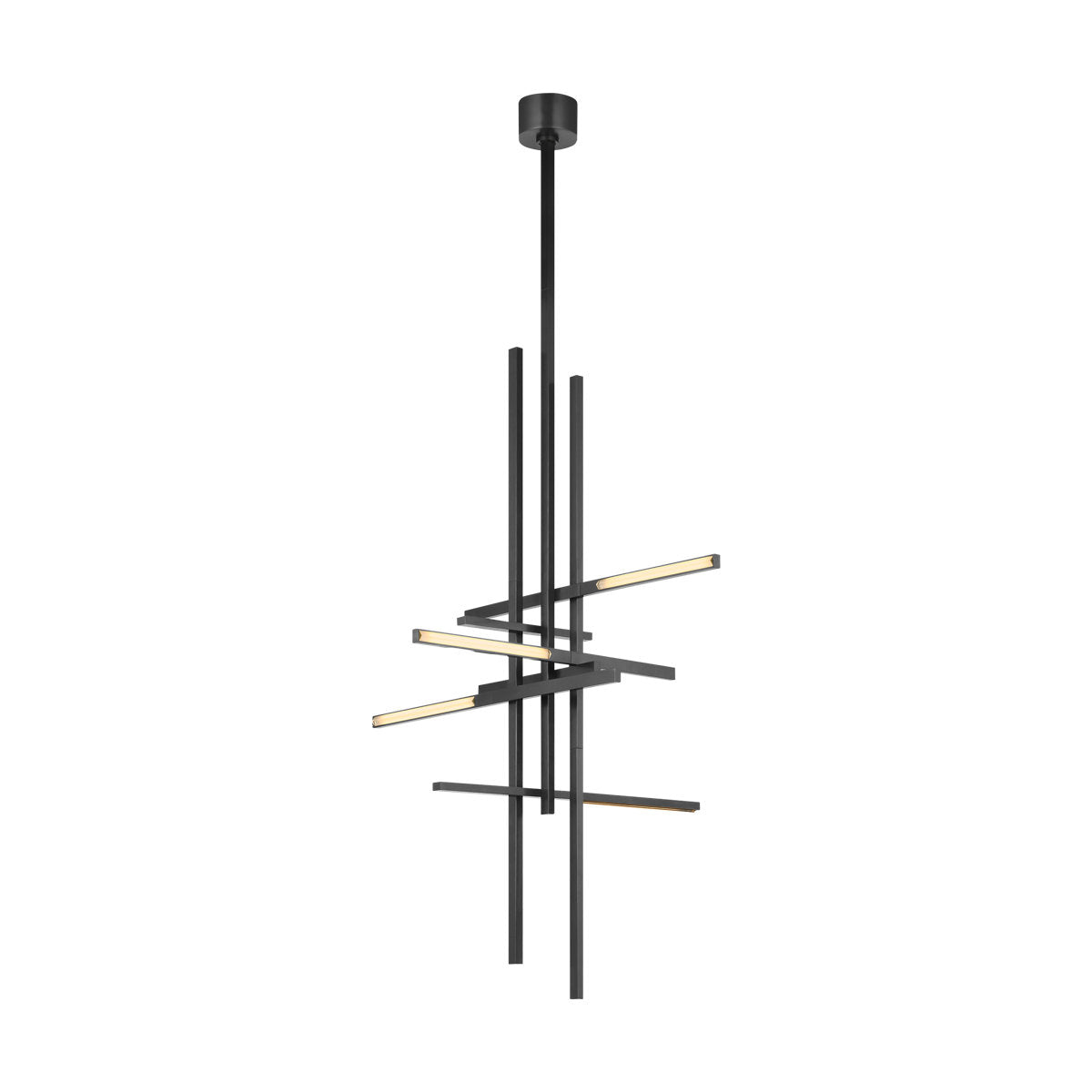 Sean Lavin Cityscape 6-light X-Large Pendant in Hand Rubbed Antique Brass with Crystal shade