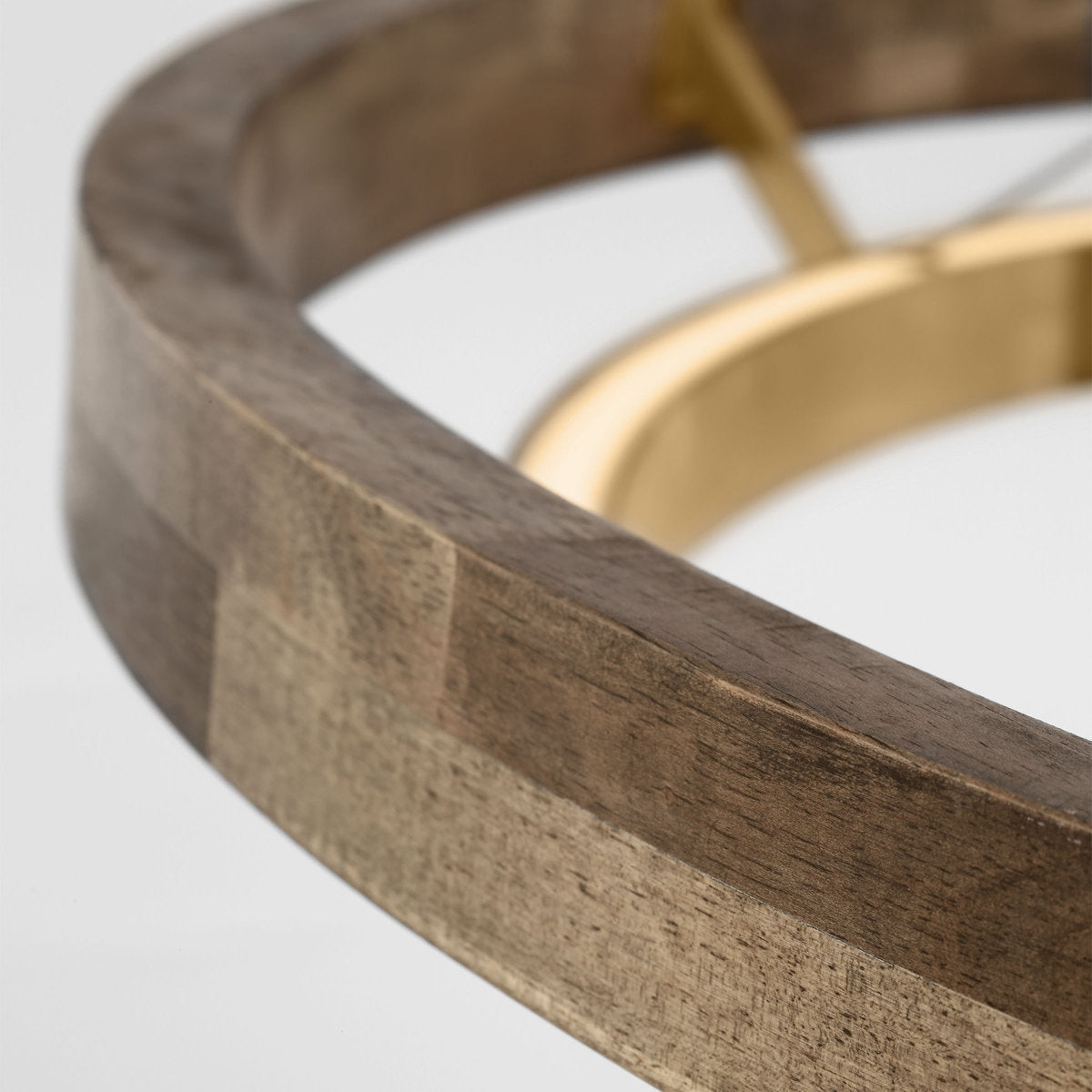 Sean Lavin Grace LED 48'' dimmable chandelier in natural brass and weathered oak wood finish