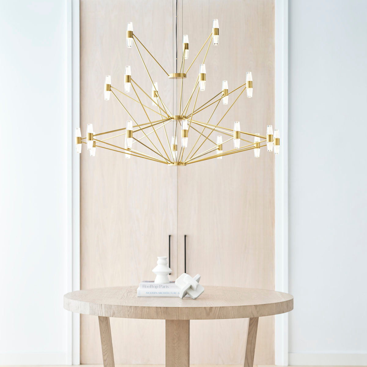 Sean Lavin Lassell three tier tall extra large chandelier